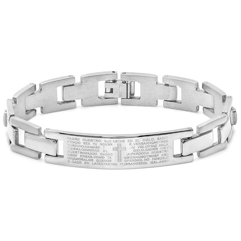 Men's Stainless Steel "Our Father" Bracelet