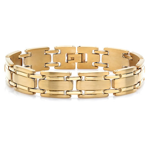 Men's 18kt Gold Plated Stainless Steel Bracelet
