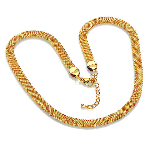 18 KT Gold Plated Mesh 18" Necklace