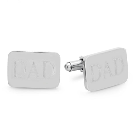 Stainless Steel Square Cufflinks - Classic or Engraved DAD