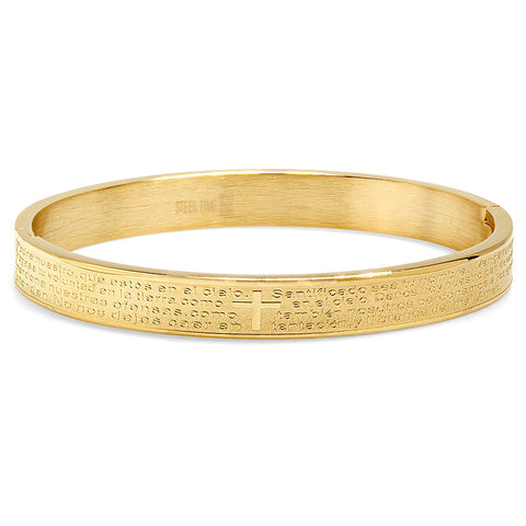 18kt Gold Plated Stainless Steel Prayer Bracelet