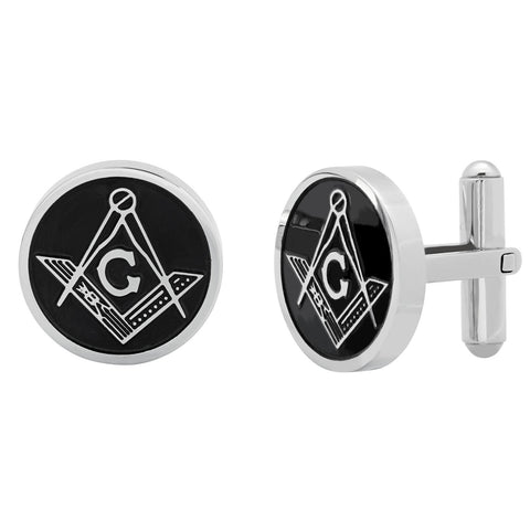 Men's Stainless Steel Masonic Cufflinks