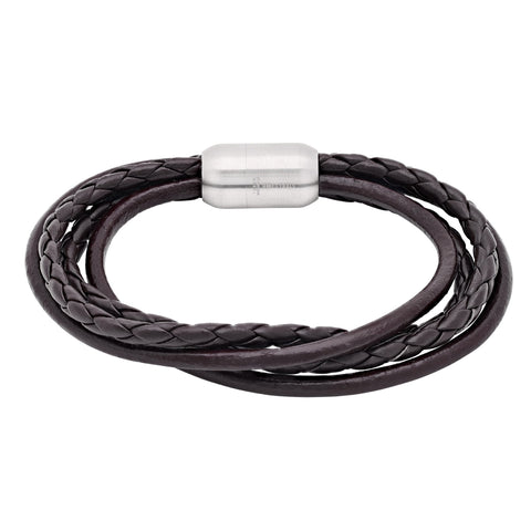 Mens Leather braided bracelet