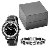 Men's Two-Tone Bracelet / Watch Set