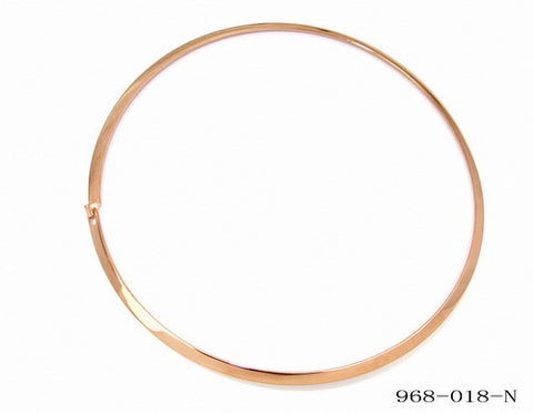 18k Rose Gold Plated Omega Necklace