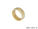 Men's Two-Tone Ring in 18 KT Gold Plated & Metallic