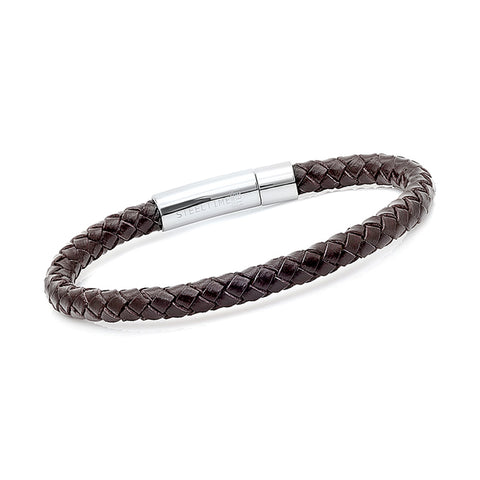Braided Leather bracelet with clasp