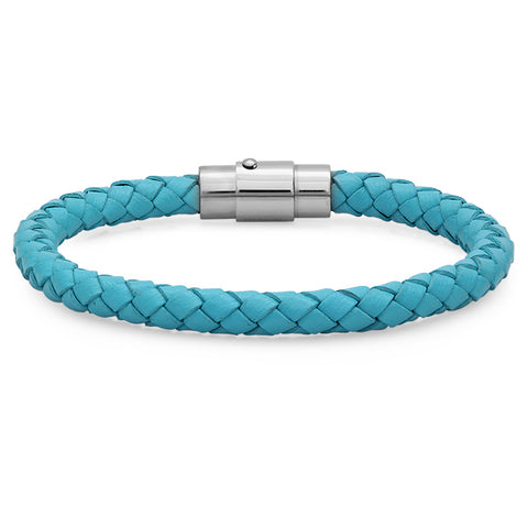 Braided Leather bracelet with clasp