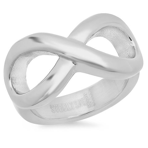 Ladies 18 KT Stainless Steel Plated Infinity Ring