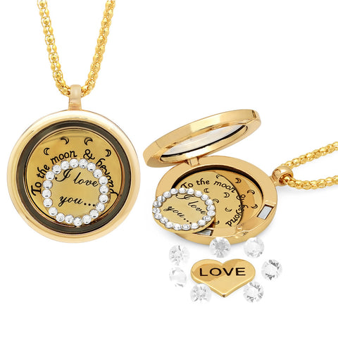 Ladies 18 KT Gold Plated Alloy Pendant With Loose CZ Stones
