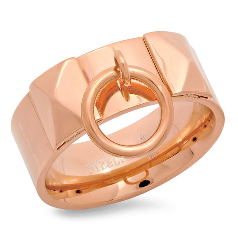 18kt Rose Gold Plated Stainless Steel Ring