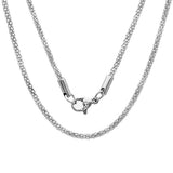 Unisex 30" CLASSICAL STAINLESS STEEL POPCORN NECKLACE