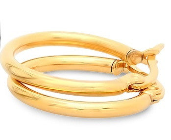 18 KT Gold Plated Hoops
