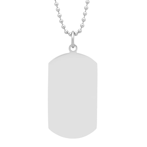 Men's Stainless Steel Tag Pendant