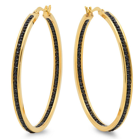Ladies 18 kt Gold Plated Hoop Earrings