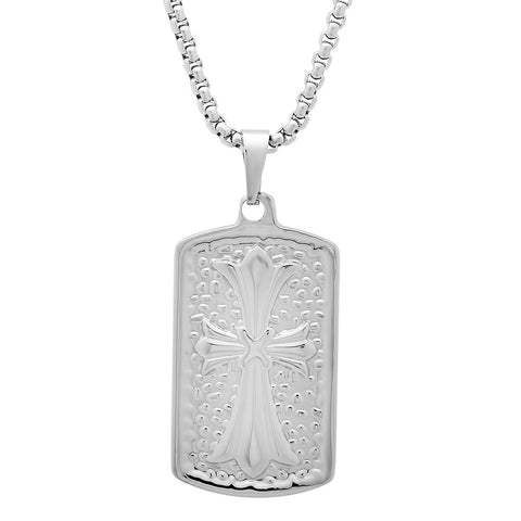 Stainless Steel Necklace with Cross Pendant