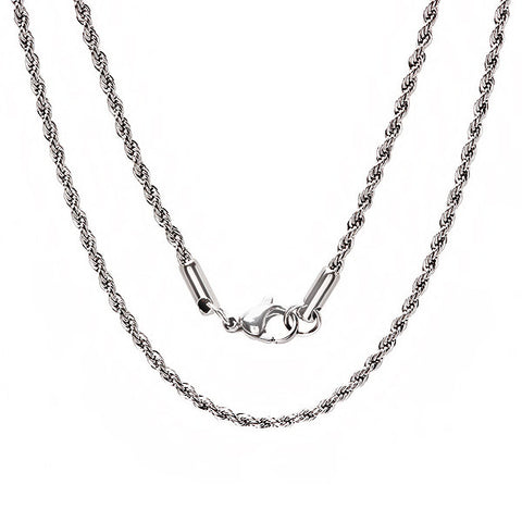 Stainless Steel Rope Chain 18"
