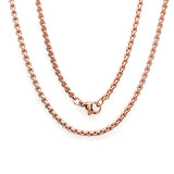 Women's 18 KT Rose Gold Plated Basic Chain Necklace 18" 2mm