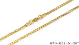 Ladies 18k gold plated stainless steel chain 30"