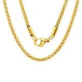 Ladies 18k gold plated stainless steel chain 30"