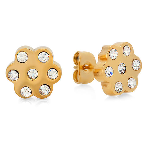 Women's Stud Earrings in 18 CT Gold Plated
