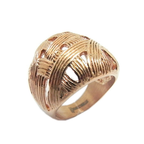 Ladies 18 Kt Rose Gold Plated Knit Ring
