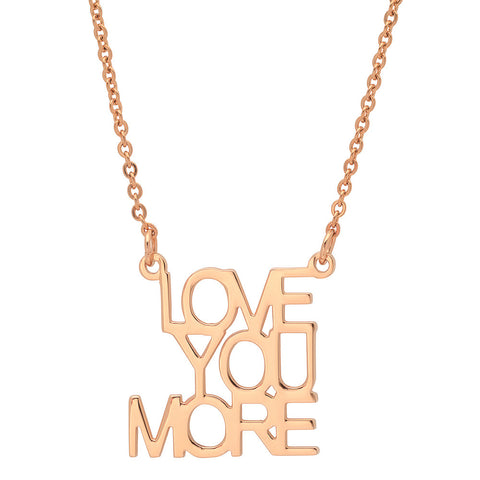 Ladies 18kt Rose Gold Plated Stainless Steel LOVE Necklace