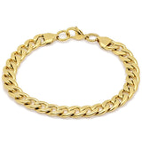 Stainless Steel Basic Link Chain Bracelet 18KT Gold Plated