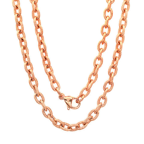 18kt Rose Gold Plated Stainless Steel Chain Necklace