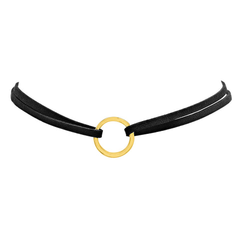 Black Velvet Choker with Ring Pendant