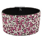 Ladies velvet cocktail bracelet with alloy clasp
