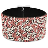 Ladies velvet cocktail bracelet with alloy clasp