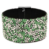 Ladies velvet cocktail bracelet with alloy clasp