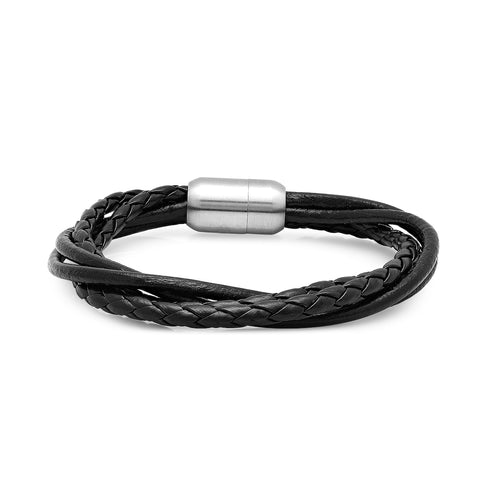 Mens Leather braided bracelet