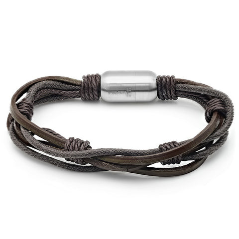 Genuine Entwined Leather Bracelet