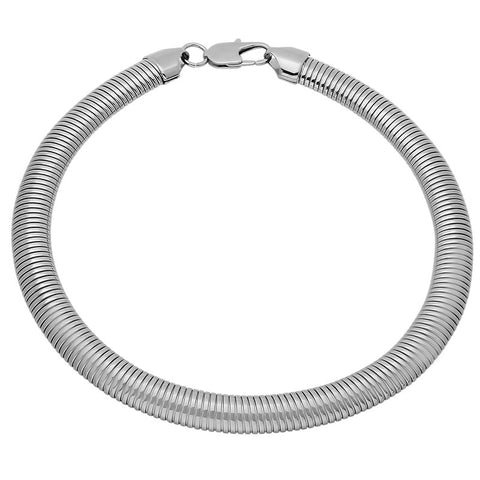 Stainless Steel Omega Necklace 18"