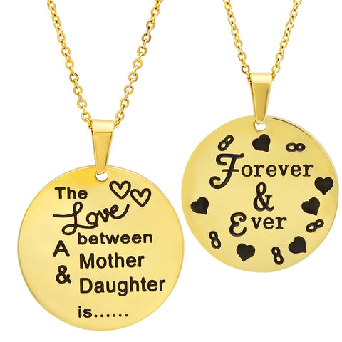 18kt Gold Plated Stainless Steel "Forever & Ever" Pendant